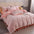 Elegant Carved Velvet Floral Bedding Skin-Friendly Bed Sheet Set