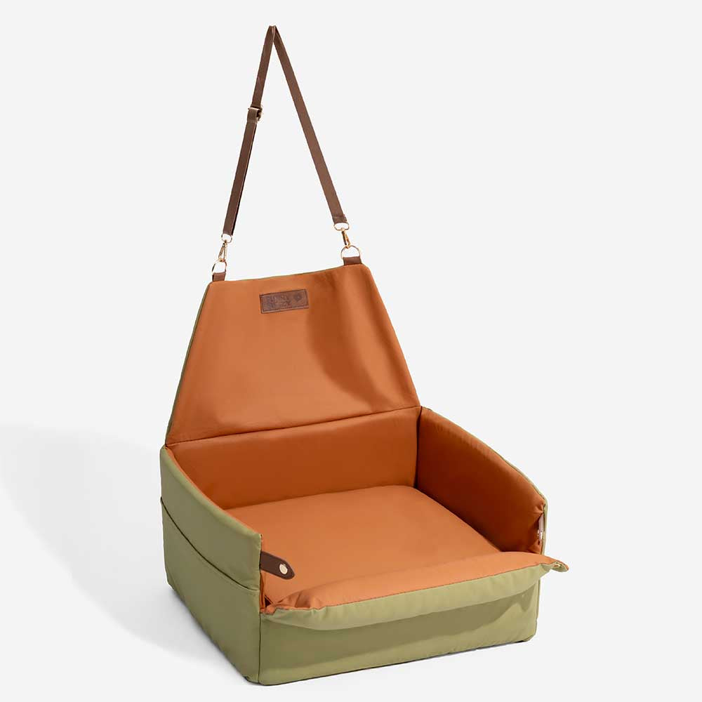 Cama elevada de asiento de asiento para perros de cuero para perros de cuero para perros - Voyager urbano