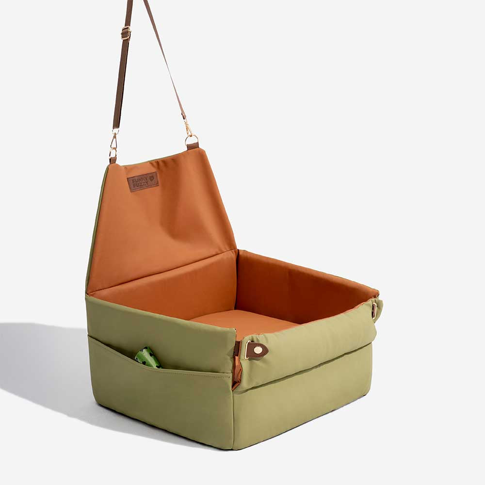 Cama elevada de asiento de asiento para perros de cuero para perros de cuero para perros - Voyager urbano