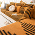 All-Season Soft & Stretchy Fishbone Striped Magic Couch Cover