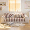 Capa de sofá protetora de móveis anti-arranhões com listras de linho de algodão