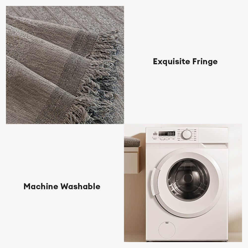 Cream Chenille Textured Pet-Friendly Anti-Scratch Throw Couch Cover