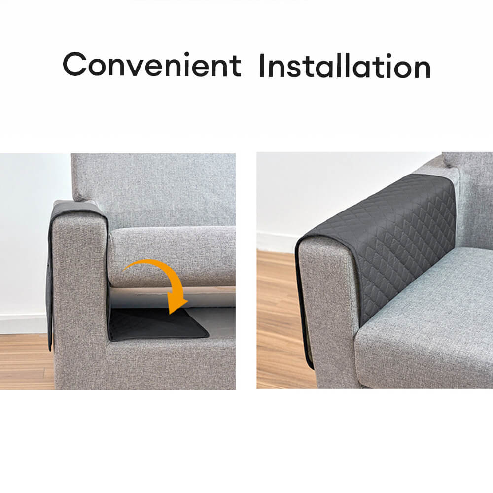 Cubierta de sofá de sofá acolchado impermeable con bolsillos