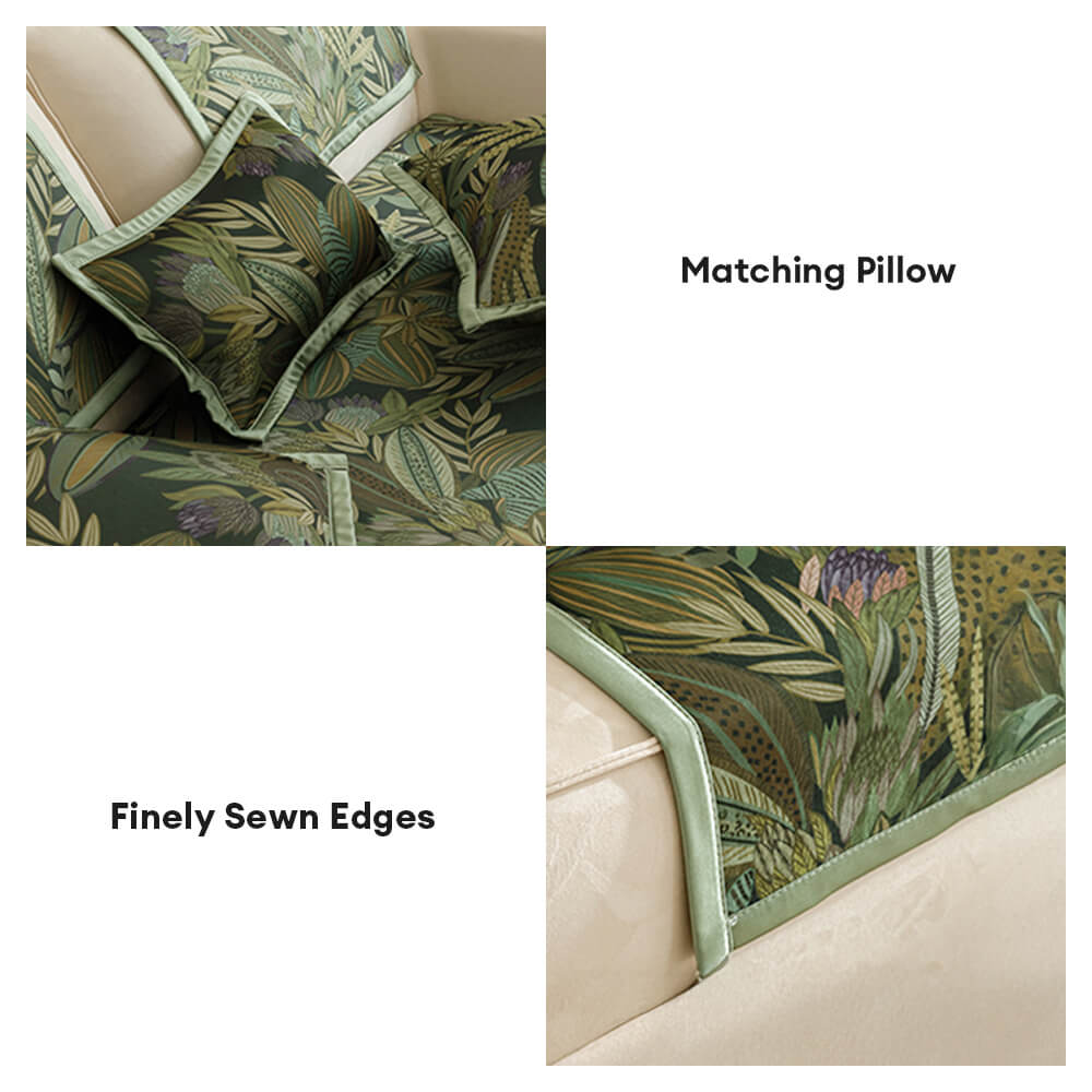 Tapa del sofá de floral pastoral de enfriamiento para todas las estaciones