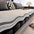 Durable Herringbone Pattern Anti-Slip Couch Cover with Wavy Trim – Pet Scratch Resistant