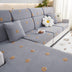 Floral Embroidered Fleece Sofa Anti-Scratch Stretch Couch Cover