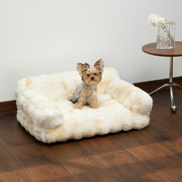 Fluffy Plush espesada acogedora cama calmante de mascotas para perro sofá cama de gato