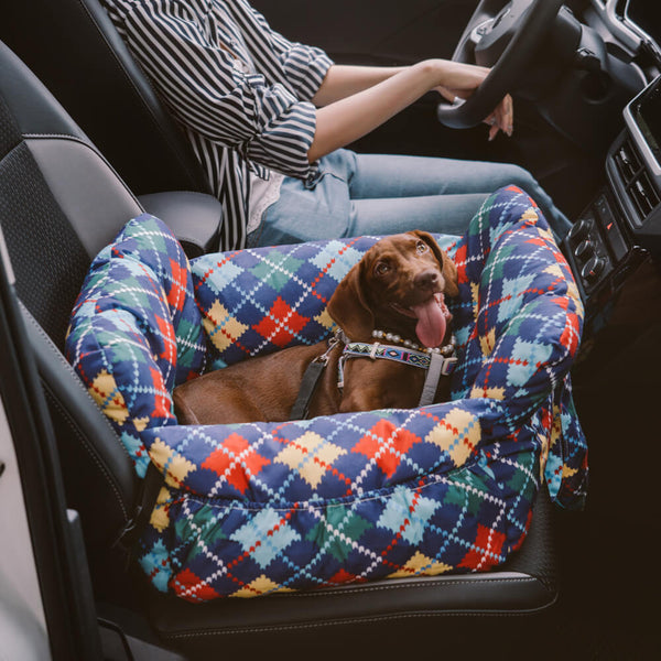 Bolstia de seguridad de viaje para el asiento de asiento de automóvil de perrito de mezclilla
