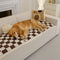 Checkered Velvet Sofa Pad Anti-Slip Quilted Couch Cover