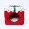 Coffret cadeau de Noël, lit chaud pour chien et chat, grotte semi-fermée