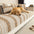 Color-Blocked Striped Chenille Non-Slip Couch Cover - Suitable For All Seasons