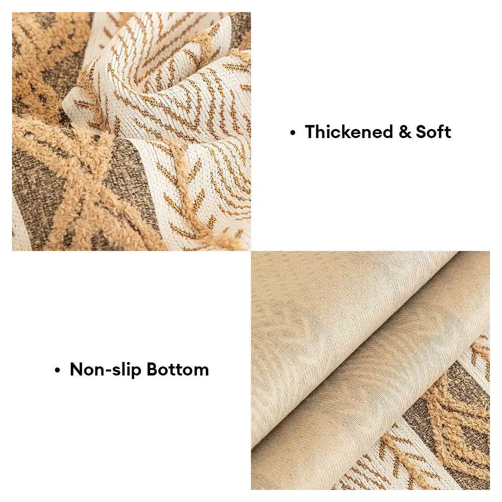 Color-Blocked Striped Chenille Non-Slip Couch Cover - Suitable For All Seasons