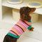 Color Blocked Striped Dachshund Dog Sweater