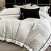 European-Inspired Jacquard Glossy Cotton Sateen Bed Sheet Set