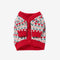 Fair Isle Heart Patterned Dachshund Cardigan Dog Sweater