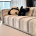 Fashion Striped Chenille Scratch-Resistant Sofa Protection Couch Cover