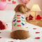 Heart Patterned Dachshund Dog Sweater