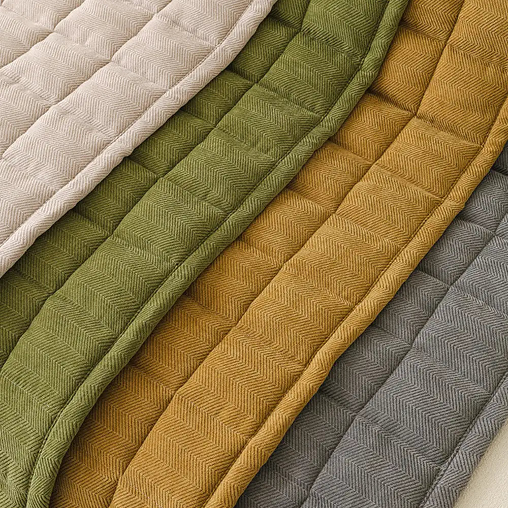 Herringbone chenille elegante decoración de sofá transpirable cubierta de sofá sin deslizamiento