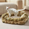 Jungle Secret Tie-Dye Plush Cozy Dog And Cat Sofa Bed
