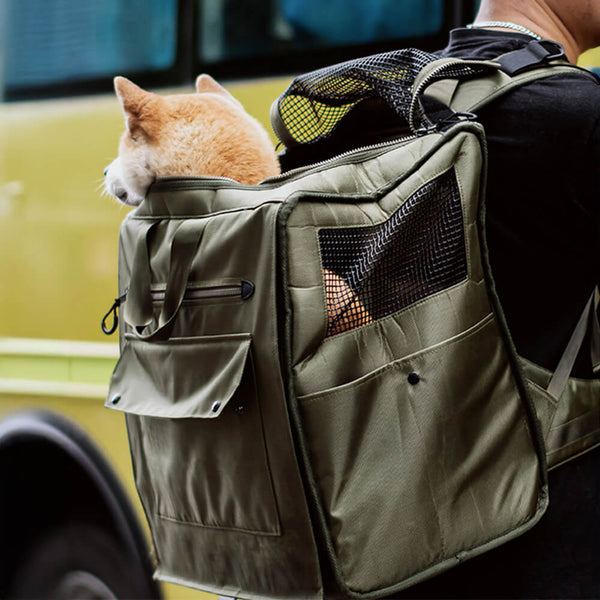 Mochila de mascotas de viaje impermeable a impermeable de Mesh de gran espacio transpirable