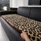 Leopard Print Plush Quilted Couch Cover