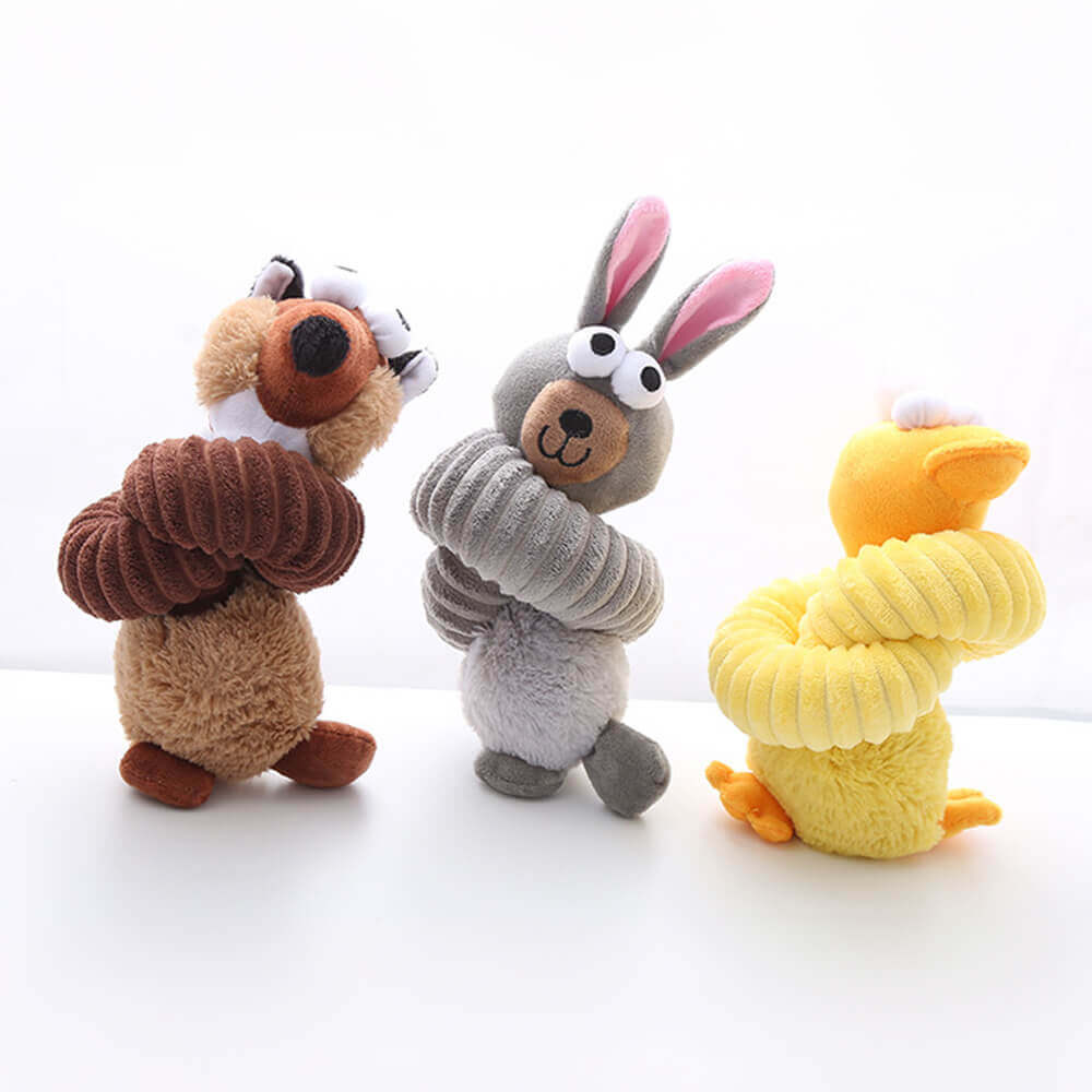 Juguete para perros de peluche de peluche en cuello largo