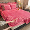 Luxurious Crystal Velvet Borded Borded Bylip Sede Waret Russ con falda de cama