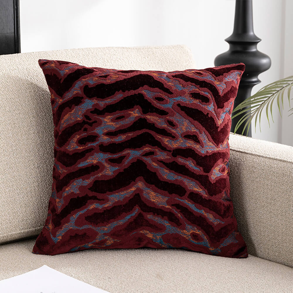 Almohada de sofá de terciopelo de lujo Jacquard Cut Home