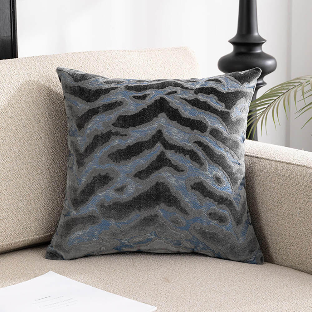 Almohada de sofá de terciopelo de lujo Jacquard Cut Home
