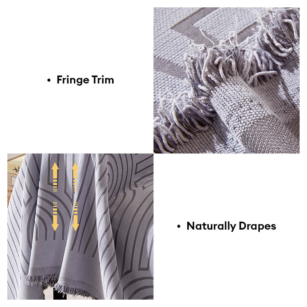 Minimalist Arch Motif Scratch-Resistant Chenille Throw Couch Cover