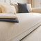 Modern Cream Vertical Stripes Fleece Couch Cover for All Seasons