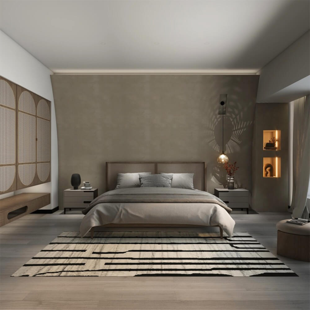 Alfombra de sala de estar minimalista moderna alfombra suave y elegante