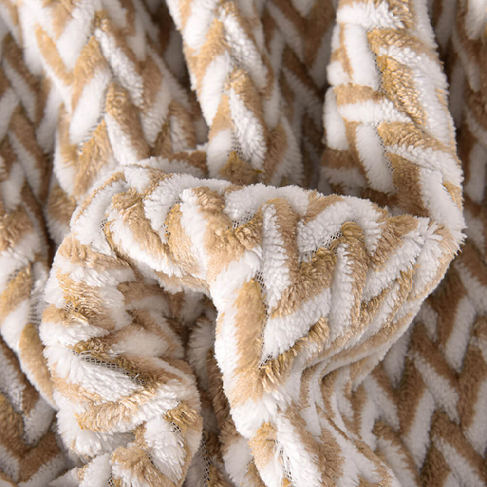 Moderno de dos tonos tejidos tejidos de espiga tibia de la cama de terciopelo de terciopelo