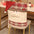 Playful Christmas Decoration Elk Snowman Chair Back Cover