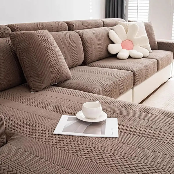 Polar Fleece Soft Antistatic Protection Sofa Stretch Full Wrap Couch Cover