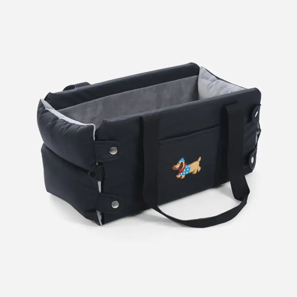 Portable Travel Faux Leather Waterproof Center Console Pet Car Seat