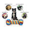 Rainbow Dumbbell Interactive Squeaky Durable Rope Dog Toy