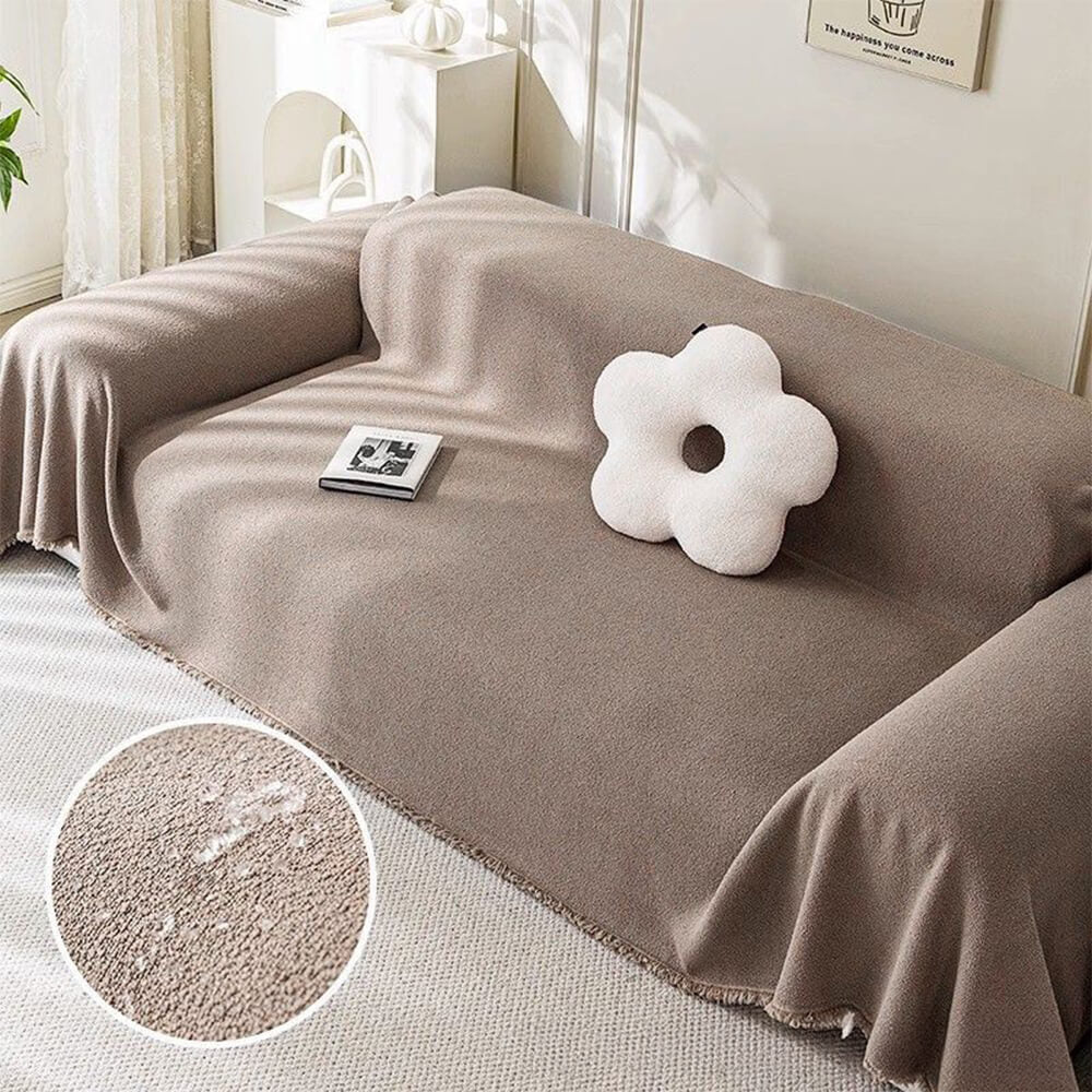 Soft Water-resistant Teddy Plush Throw Couch Cover