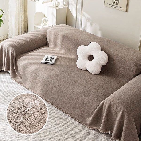 Soft Water-resistant Teddy Plush Throw Couch Cover