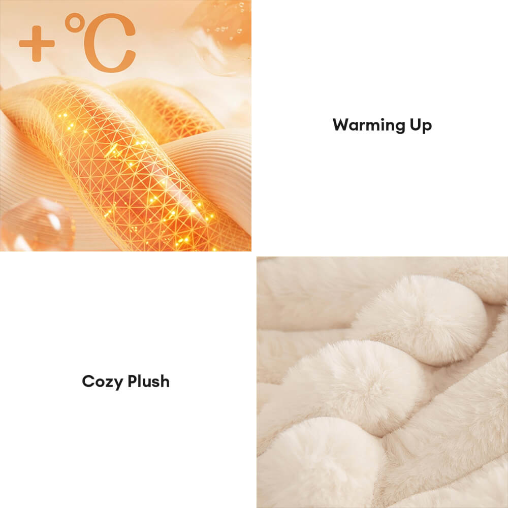 Cubierta de sofá de una pieza multi -funcional de piel de conejo sin conejo rayado