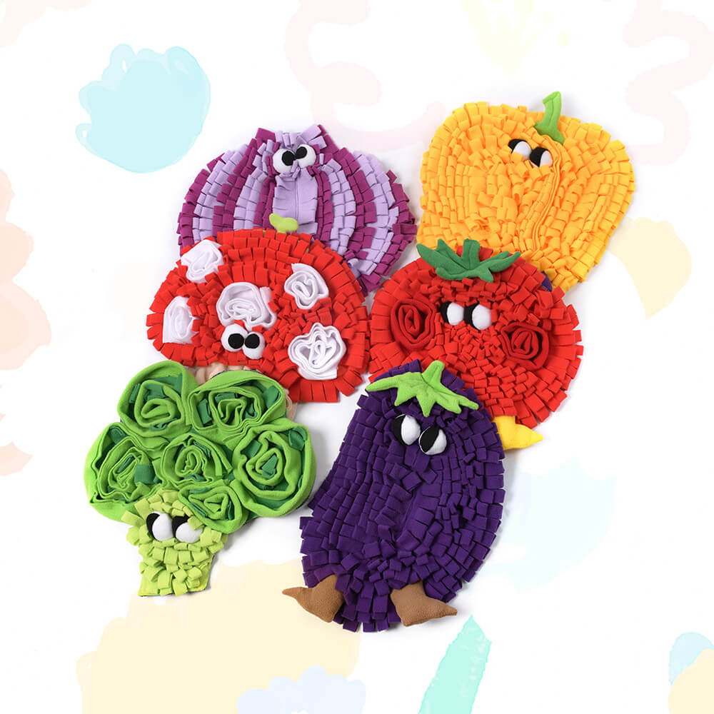 Serie de vegetales Alimentos escondidas de perros alfombrilla interactiva