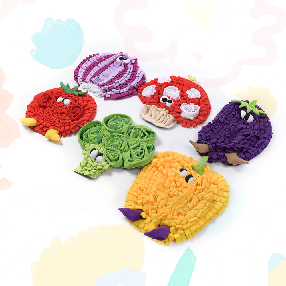 Serie de vegetales Alimentos escondidas de perros alfombrilla interactiva