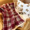 Warm Cozy Plaid Sherpa Fleece Thickened Blanket for Dogs and Cats