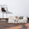 Grand lit orthopédique amovible et lavable pour chien et chat, motif zèbre