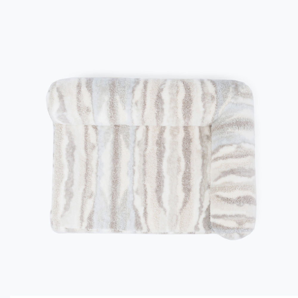 Grand lit orthopédique amovible et lavable pour chien et chat, motif zèbre