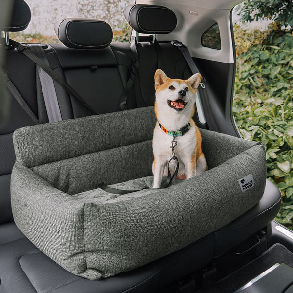 Travel Bolster Full Durable Washable Dog Car Back Seat Bed - FUNNYFUZZY