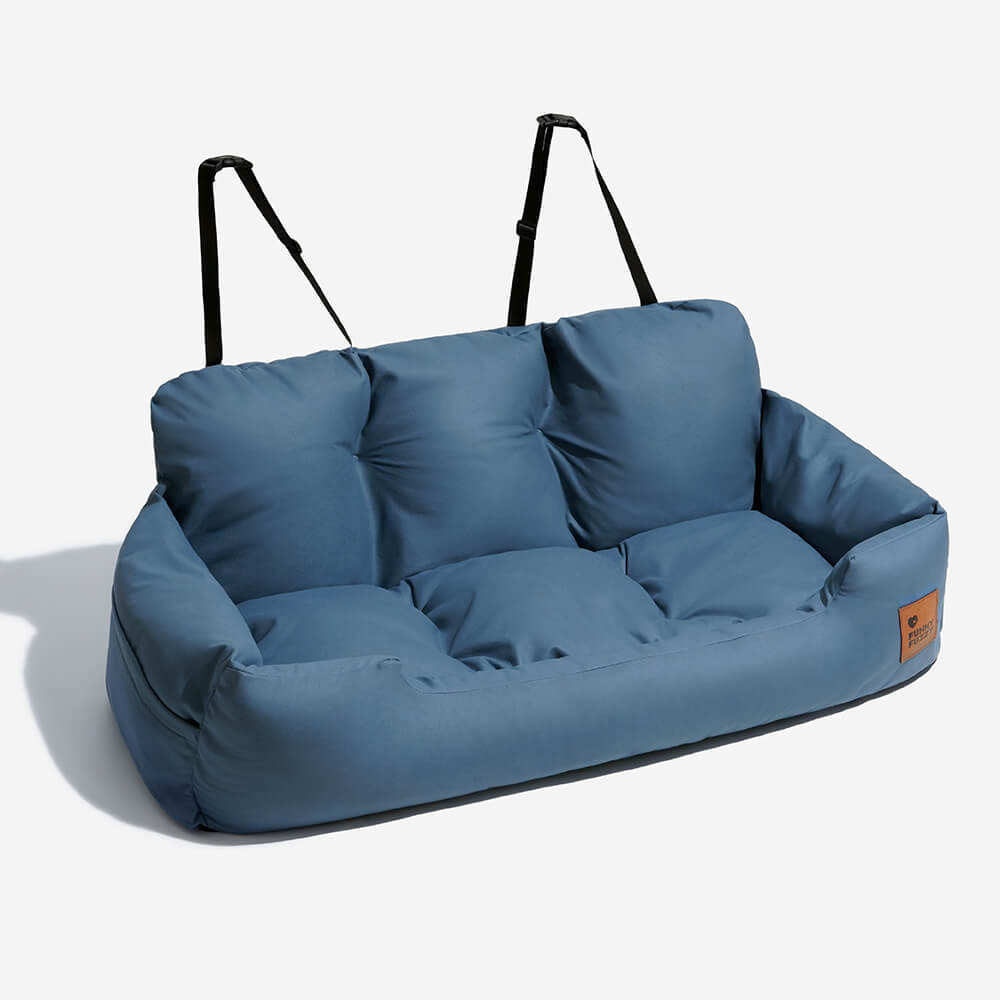 Travel Bolster Safety Medium Large Dog Car Back Seat Bed - FUNNYFUZZY