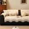 Wavy Pattern Anti-Scratch Plush Couch Cover