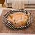Retirada de felpa Chevron Dog Bed-the Warm Hugger