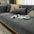 Decoración geométrica sólida <tc>Color</tc> Funda de sofá cómoda y antideslizante de chenilla